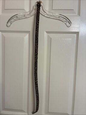 Ann Taylor Leopard Print calf hair Belt - Italian leather - Brown Leopard